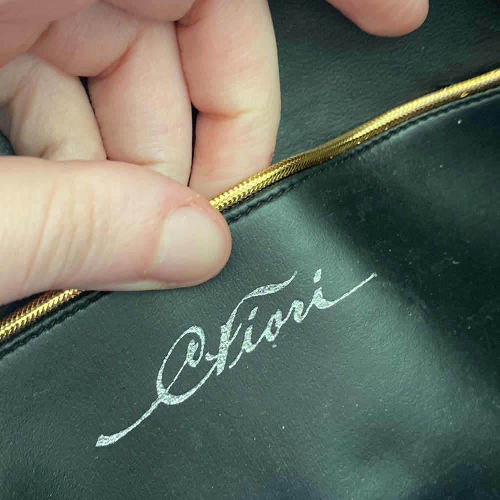 C. Fiori C Fiori black & gold crossbody purse bag vintage - Picture 13 of 13